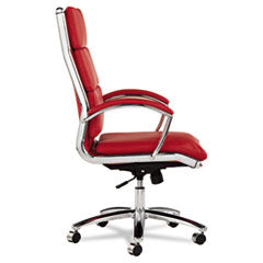 Alera®  CHAIR,HB,LTHR/CHROME,RD  NR4139