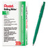 Pentel®  PEN,ROLLING WRITR,MED,GN  R100D