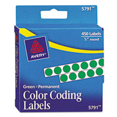 Avery®  LABEL,.25RND,450/PK,GN  05791