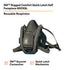 3M  RESPIRATOR,HLF FCE,M,BEGY  6502QL