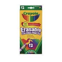 Crayola®  PENCIL,CLR,ERSB,12/BX,AST  684412