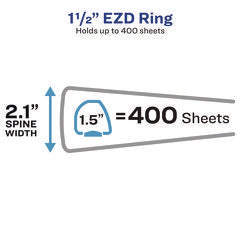 Avery®  BINDER,SDS,1.5",YW/RD  18950