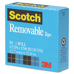 Scotch®  TAPE,MAGIC PLUS,1/2X1296  811121296