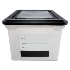 Innovative Storage Designs  FILE,TUB,W/LID/LABEL,CLR  55802