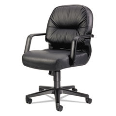 HON®  CHAIR,MID BACK LEATHER,BK  2092SR11T