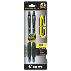 Pilot®  PEN,RBALL,G2 FN,BK,2/PK  31031