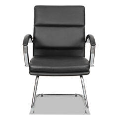 Alera®  CHAIR,GUEST,LTHR,CHRME,BK  NR4319