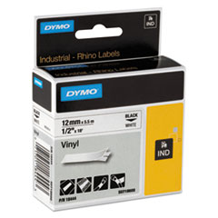 DYMO®  TAPE,1/2",VINYL,12MM,WH  18444