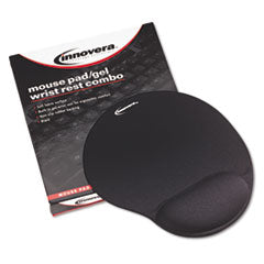 Innovera®  PAD,MOUSE,GEL WCLOTH,BK  50448