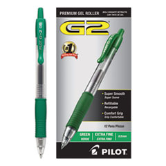 Pilot®  PEN,RBALL,RT,G2,GEL,XF,GN  31005