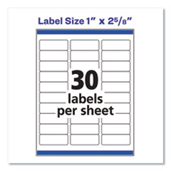 Avery®  LABEL,INKJT,1X2-5/8,30/SH  8160