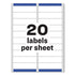 Avery®  LABEL,ADDRS,1X4,20/SH  5961