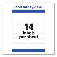 Avery®  LABEL,ADD,W/P,1-1/3X4  5262