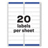 Avery®  LABEL,IJ,1X4,20/SH,WHT  8461