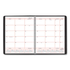 AT-A-GLANCE®  BOOK,APT,MLY PLNR,8X10,BK  7013005