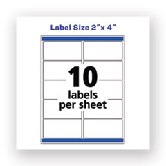 Avery®  LABEL,WETHRPRF,500/PK,WH  5523