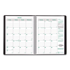 Brownline®  PLANNER,MNTHLY,11X8.5,BK  CB435WBLK