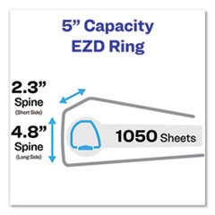 Avery®  BNDR,SLNTRNG,LTR,5"W/LHBK  08901