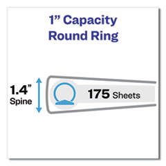 Avery®  BNDR,LGL,1",3RING,W/LH,BK  06400