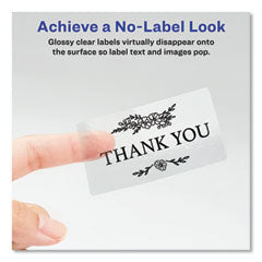 Avery®  LABEL,2X3,GLOSSY,80PK,CLR  22822