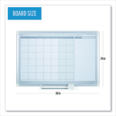 MasterVision®  BOARD,PLNR,MNTH,36X24,WH  GA0397830