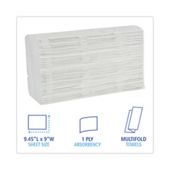 Boardwalk®  TOWEL,MLTIFLD,16/250,WH  6200