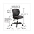 Safco®  CHAIR,BIG & TALL,BK  3397BV