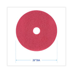 Boardwalk®  PAD,FLOOR,BUFFING,20",RD  4020RED