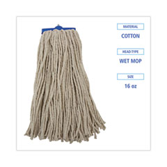 Boardwalk®  MOP,16 OZ,COTTON,WE  716CCT