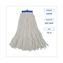 Boardwalk®  MOP,16 OZ,RAYON,12CT,WE  716RCT