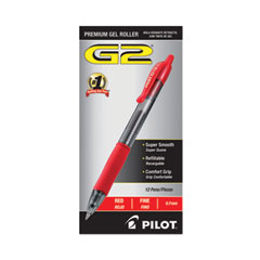 Pilot®  PEN,RBALL,RT,G2,GEL,FN,RD  31022