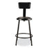 NPS®  STOOL,24"H,BACK,BK  6424B10