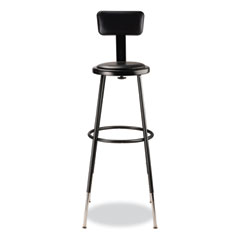 NPS®  STOOL,32-39"H,BACK,BK  6430HB10