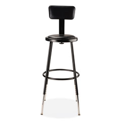 NPS®  STOOL,25-33"H,BACK,BK  6424HB10