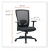 Alera®  CHAIR,ENVY MESH,HIBACK,BK  NV41B14