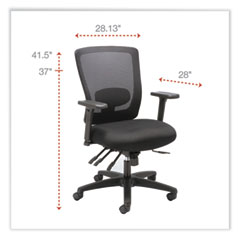 Alera®  CHAIR,ENVY MESH,MDBACK,BK  NV42B14