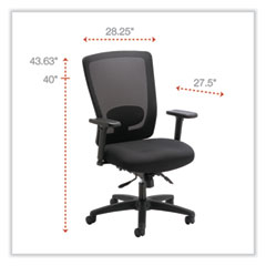 Alera®  CHAIR,MESH,MDBK,ADJARM,BK  NV42M14