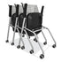 Safco®  CHAIR,TRAIN,ARMS,2  KTS1SGBLK