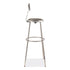 NPS®  STOOL,32-39"H,BACK,GY  6430HB