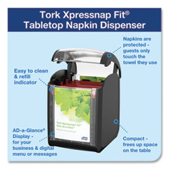 Tork®  DISPENSER,FT NAPKN,TBL,BK  7232000