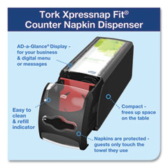 Tork®  DISPENSER,FT NAPKN,CTR,BK  7432000