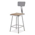 NPS®  STOOL,SQ,BACK,24"H,GY  6324B