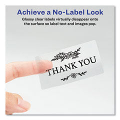 Avery®  LABEL,2X4,SHPG,100/PK,CLR  6522