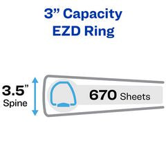 Avery®  BINDER,HDVW,3"EZD,4,BK  79693CT